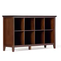 Simpli Home - Artisan 8 Cube Storage Sofa Table - Russet Brown - Front_Zoom