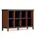 Front. Simpli Home - Artisan 8 Cube Storage Sofa Table - Russet Brown.