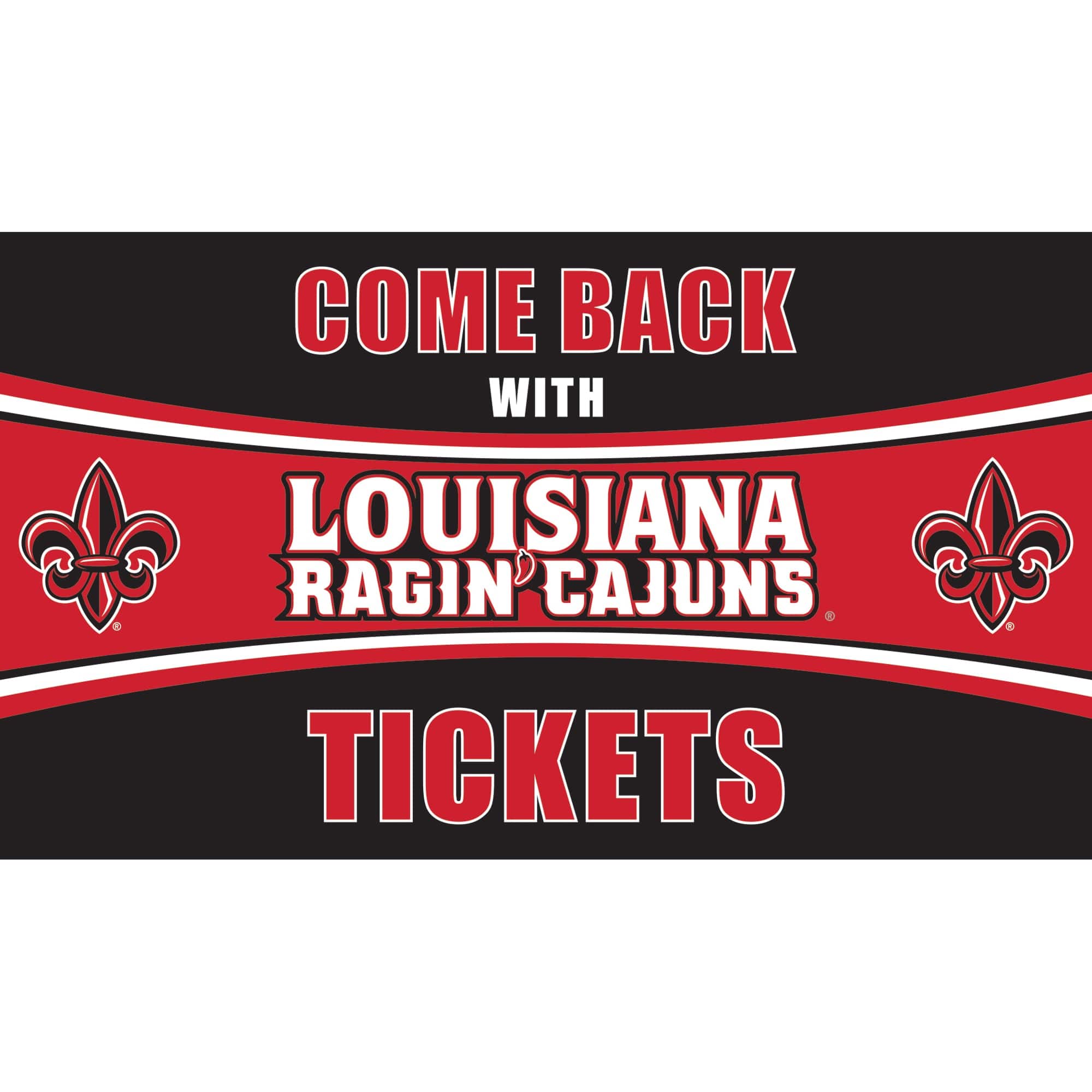 Photos - Area Rug Evergreen Enterprises - Louisiana Ragin' Cajuns 28" x 16" Come Back With Tickets Door Mat - Multicolor 200146295 