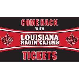 Evergreen Enterprises - Louisiana Ragin' Cajuns 28" x 16" Come Back With Tickets Door Mat - Multicolor