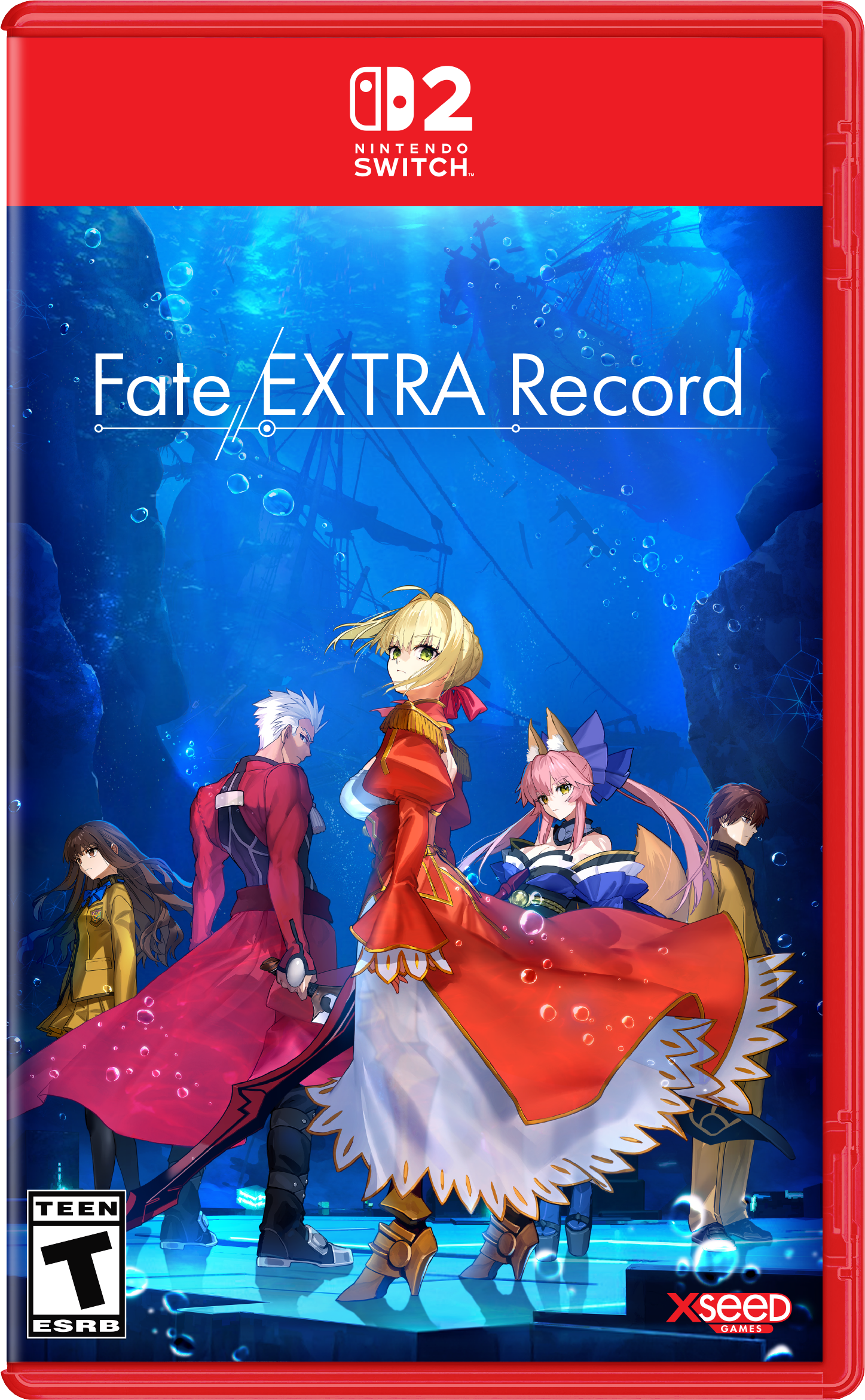 CD2 NINTENDO SWITCH  
Fate EXTRA Record  
TEEN T ESRB  
XSEED GAMES - T (Teen 13+)