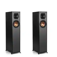 Front. Klipsch - Klipsch Reference R-610F Floorstanding Speaker, Black, Pair.