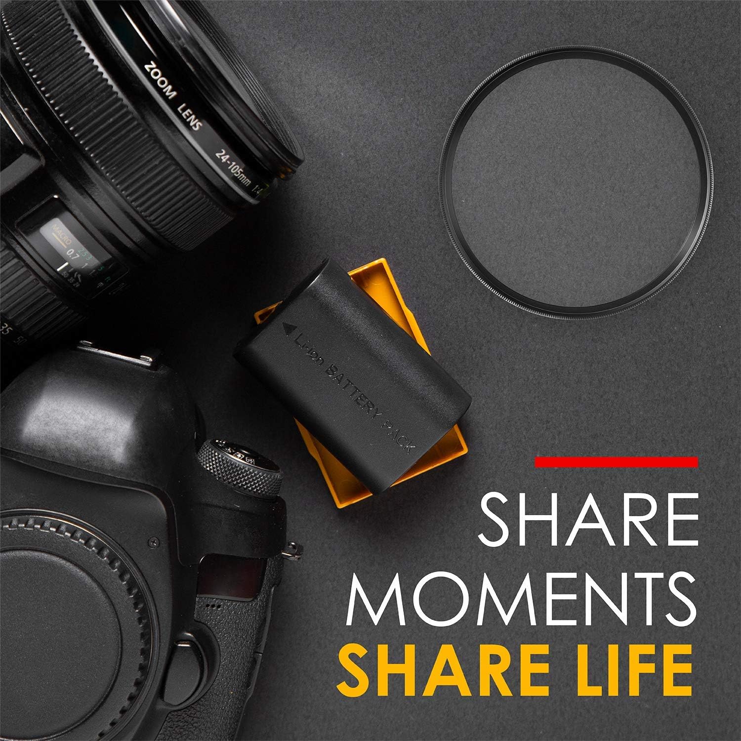 aDw 0.7 ZOOM LENS 24-105mm 1 35 Lin BATTERY PACK 29

SHARE MOMENTS SHARE LIFE