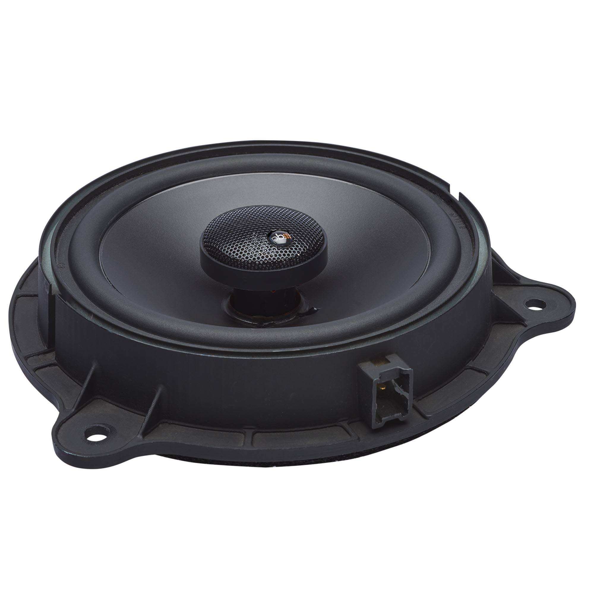 Alt View 1. Powerbass - Powerbass OE652-NS2 6.5" 2Ω Direct Fit Premium OEM Replacement Coaxial Speakers Compatible with Select Nissan Vehicles - Black/Gray.