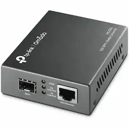 TP-Link - MC420L Omada 10G Multi-Gigabit SFP Media Converter - 1 x Network (RJ-45) - Single-mode, Multi-mode - 10 Gigabit - Unknown
