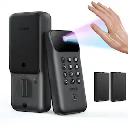 Lockin - Veno Go Smart Deadbolt with Dual Swappable Batteries for 14-Month Power, Palm Vein, WiFi, Matter, 5 Unlock Methods