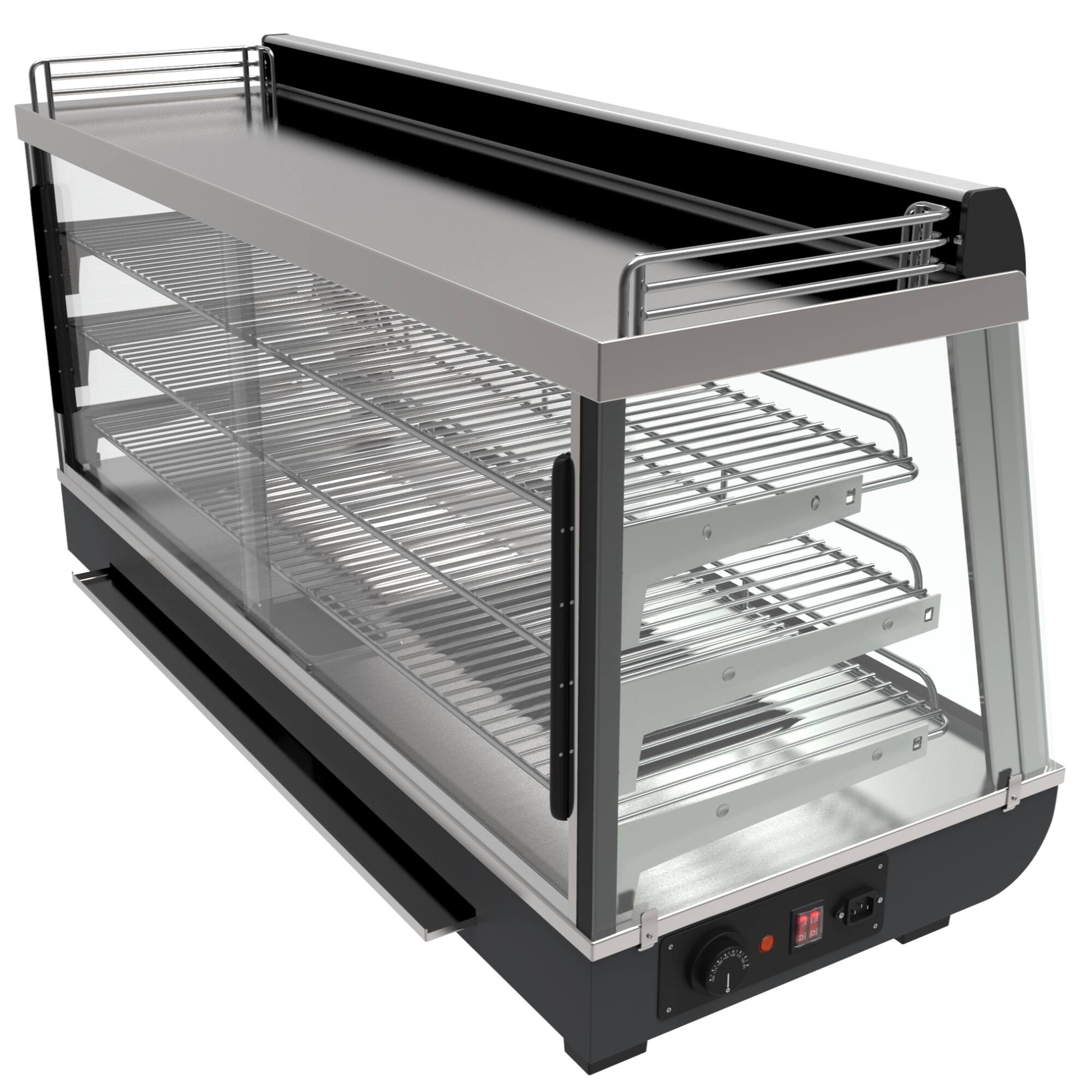 Alt View 1. Koolmore - 48 in. Glass Countertop Display Warmer, 6.5 cu. ft. HDC-6C - Black.