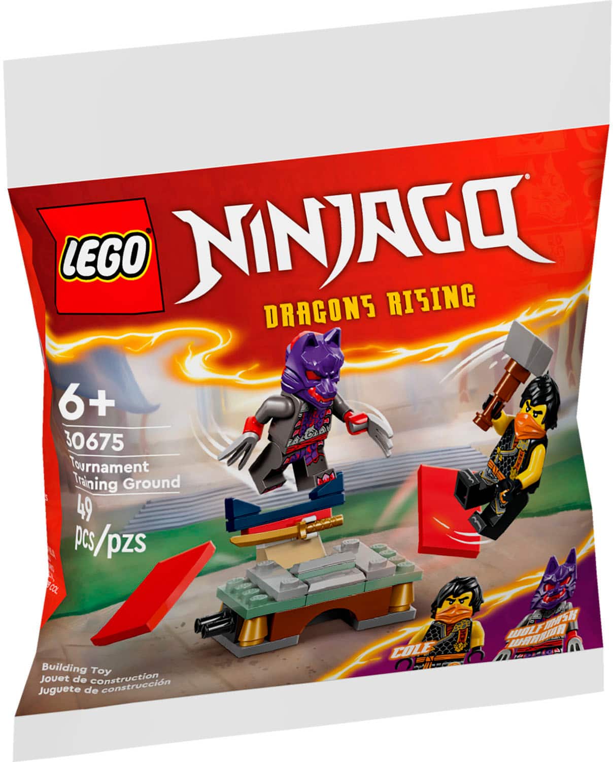 LEGO NINJAGO RISING DRAGONS 6+ 30675 Tournament Training Ground 49 pcs/pzs ECOL JUOLFMASK ma5 WOLl WAHKIR COLE Building Toy Jouet de construction construccin Juguete de