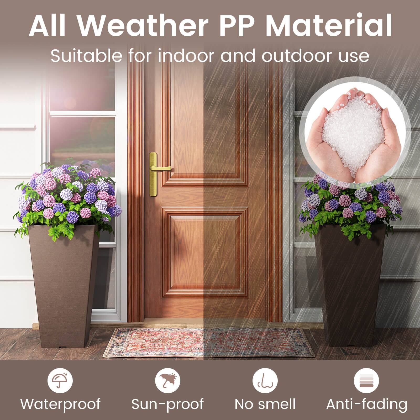 All Weather PP Material  
Suitable for indoor and outdoor use  

Waterproof  
Sun-proof  
No smell  
Anti-fading