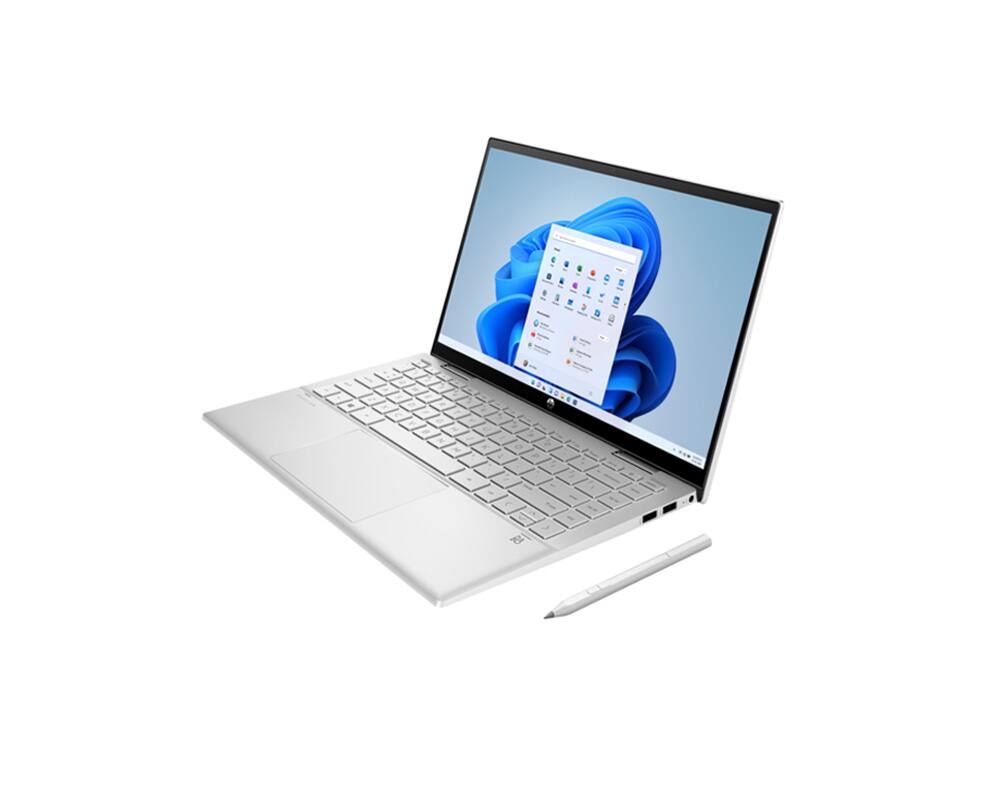 Alt View 1. HP - Pavilion x360 14 Pavilion x360 Convertible 2-in-1 Laptop 14.0 HD Display (i3-1125G4, 8GB, Win 11 Home) - Natural Silver.
