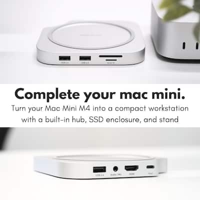 Macally Mac mini M4 Dock and Stand, Mac mini M4 Hub with M.2 NVMe Macally Mac mini M4 Dock and Stand, Mac mini M4 Hub with M.2 NVMe