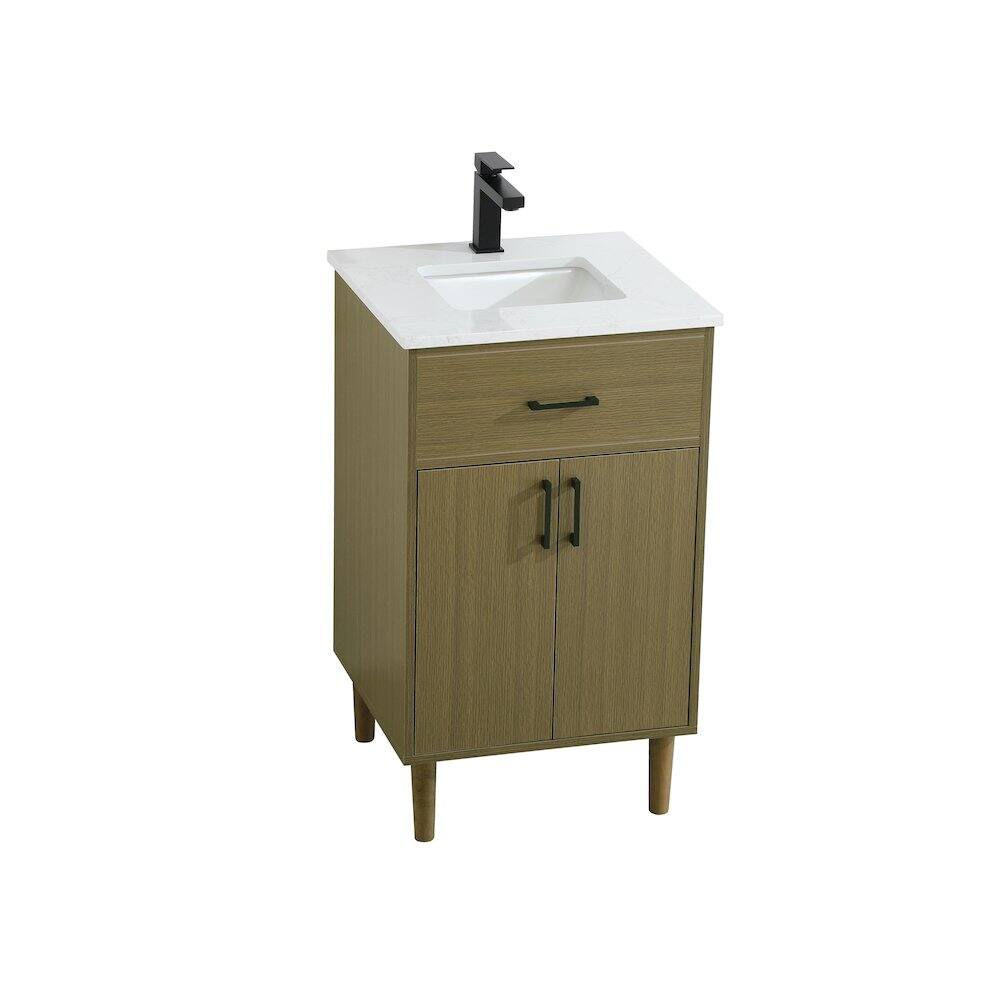 Alt View 2. Elegant Kitchen and Bath - Chandler 20 Inch Single Bathroom Vanity In Chestnut Brown - Chestnut Brown.