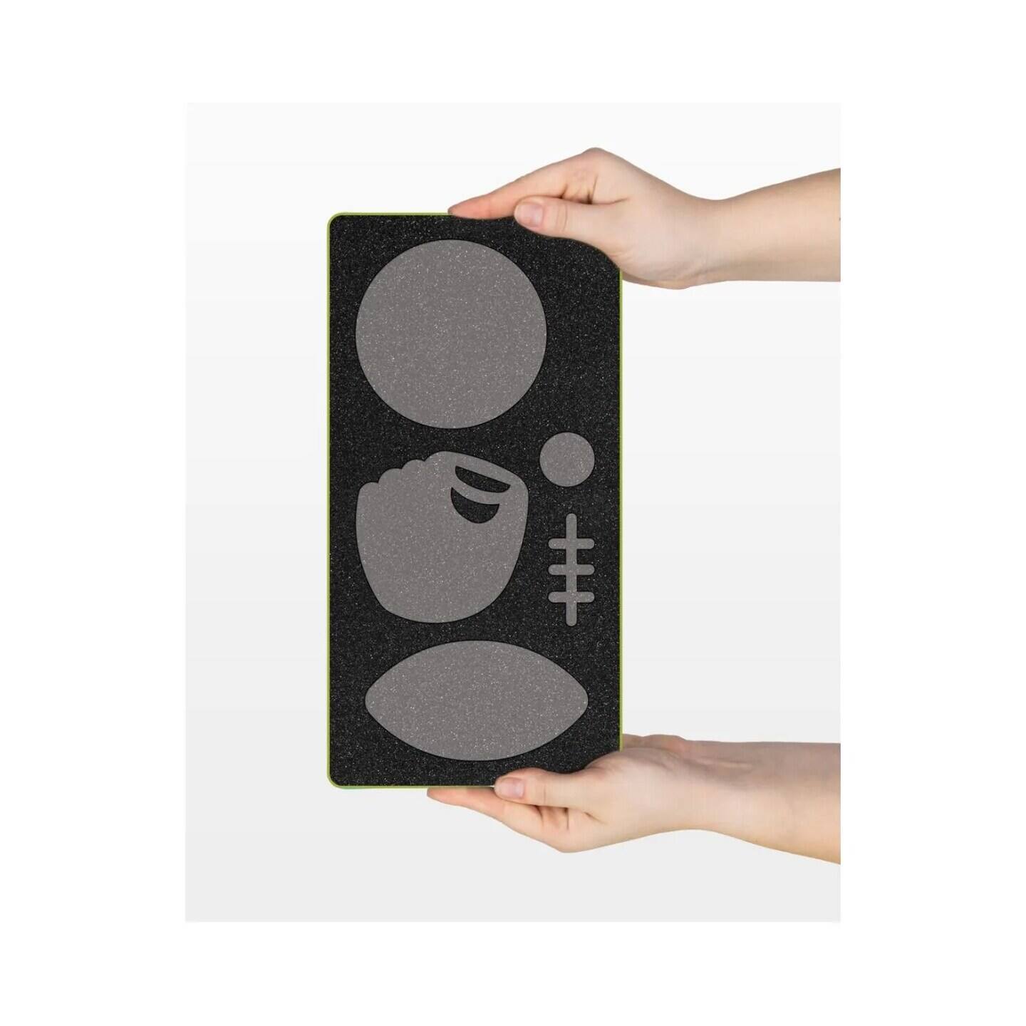 Back. AccuQuilt - Sports Medley Die - Multicolor.