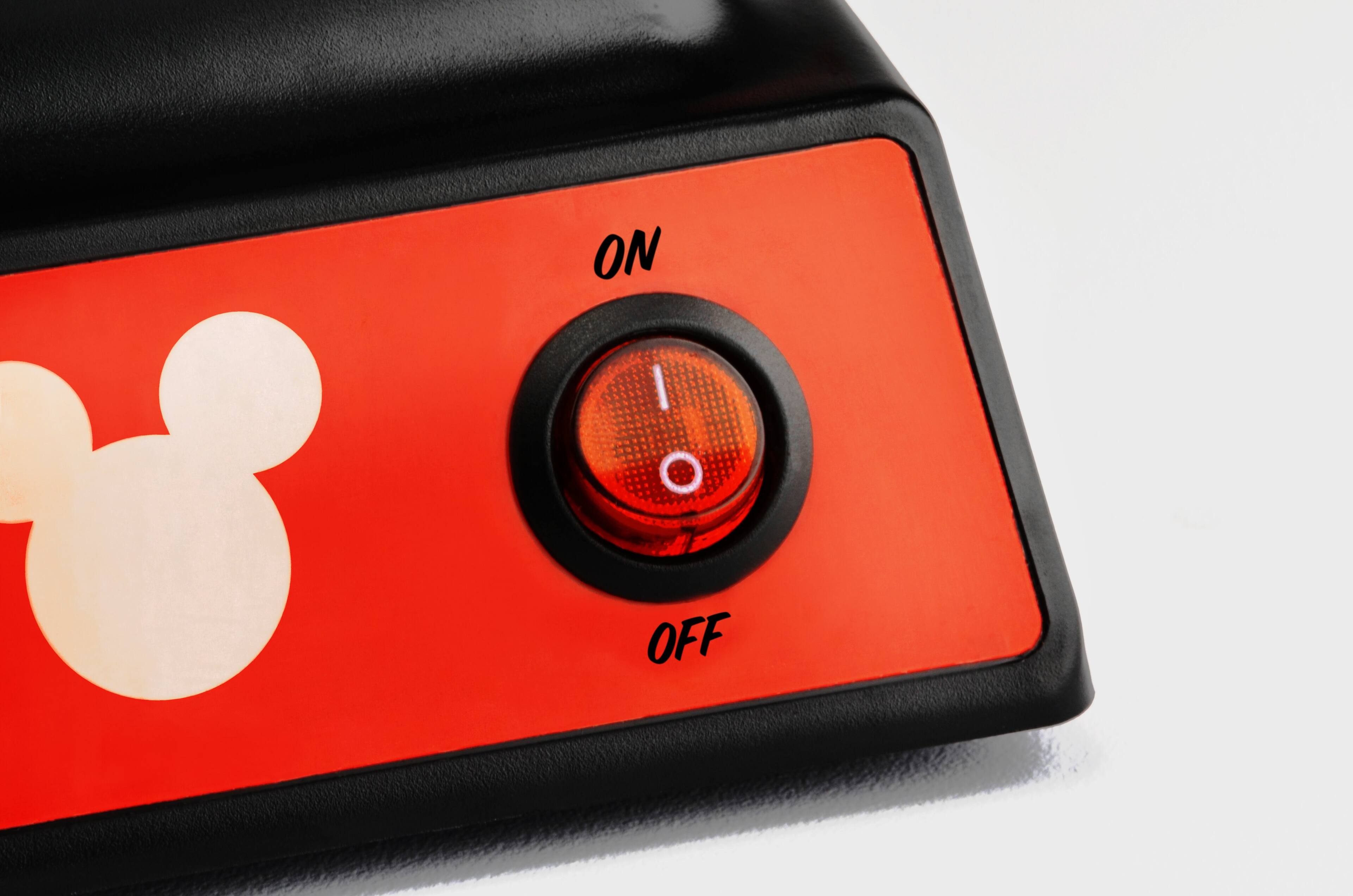 Alt View 4. Disney - Mickey Mouse Double Flip Waffle Maker - Red.