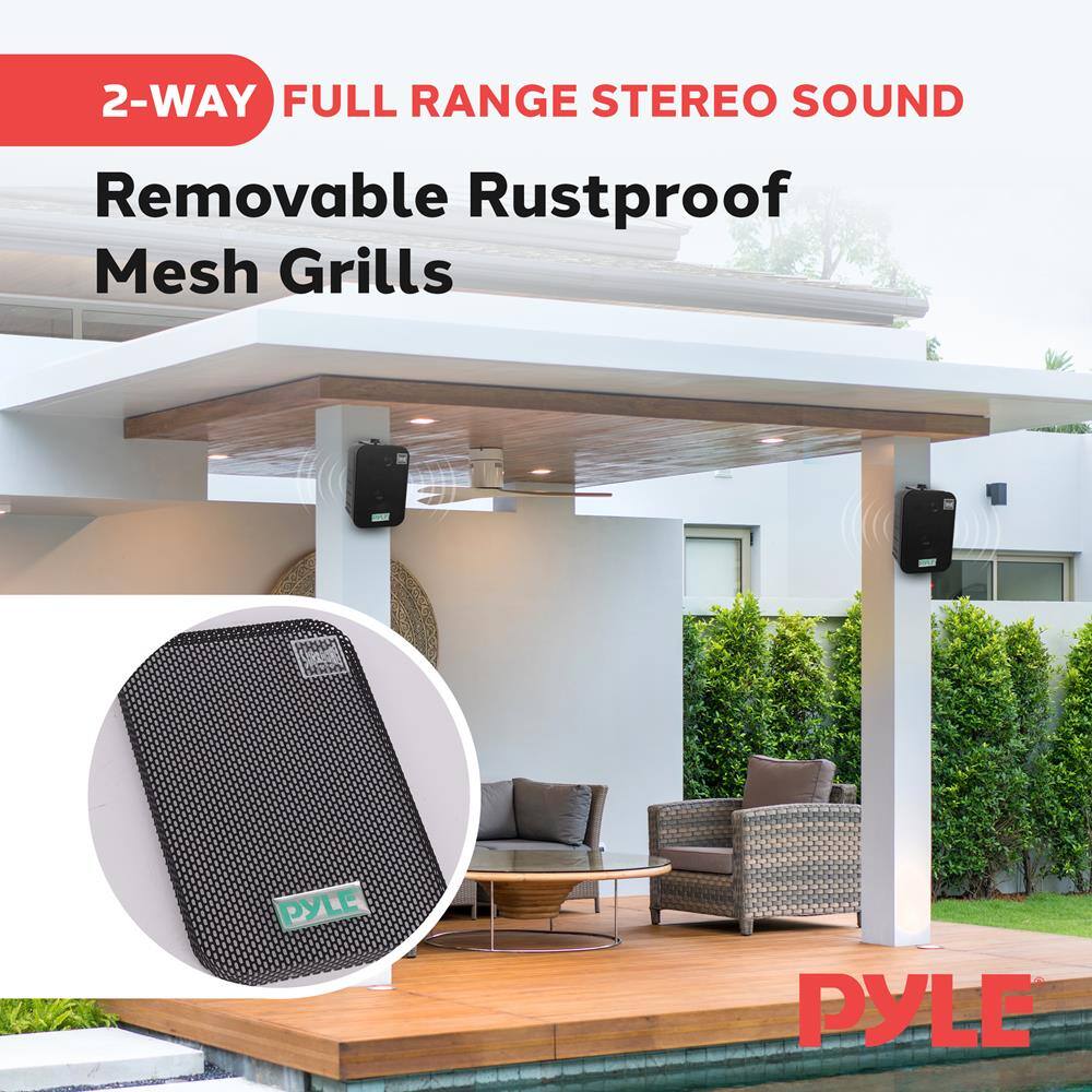 2-WAY FULL RANGE STEREO SOUND  
Removable Rustproof Mesh Grills  
PYLE