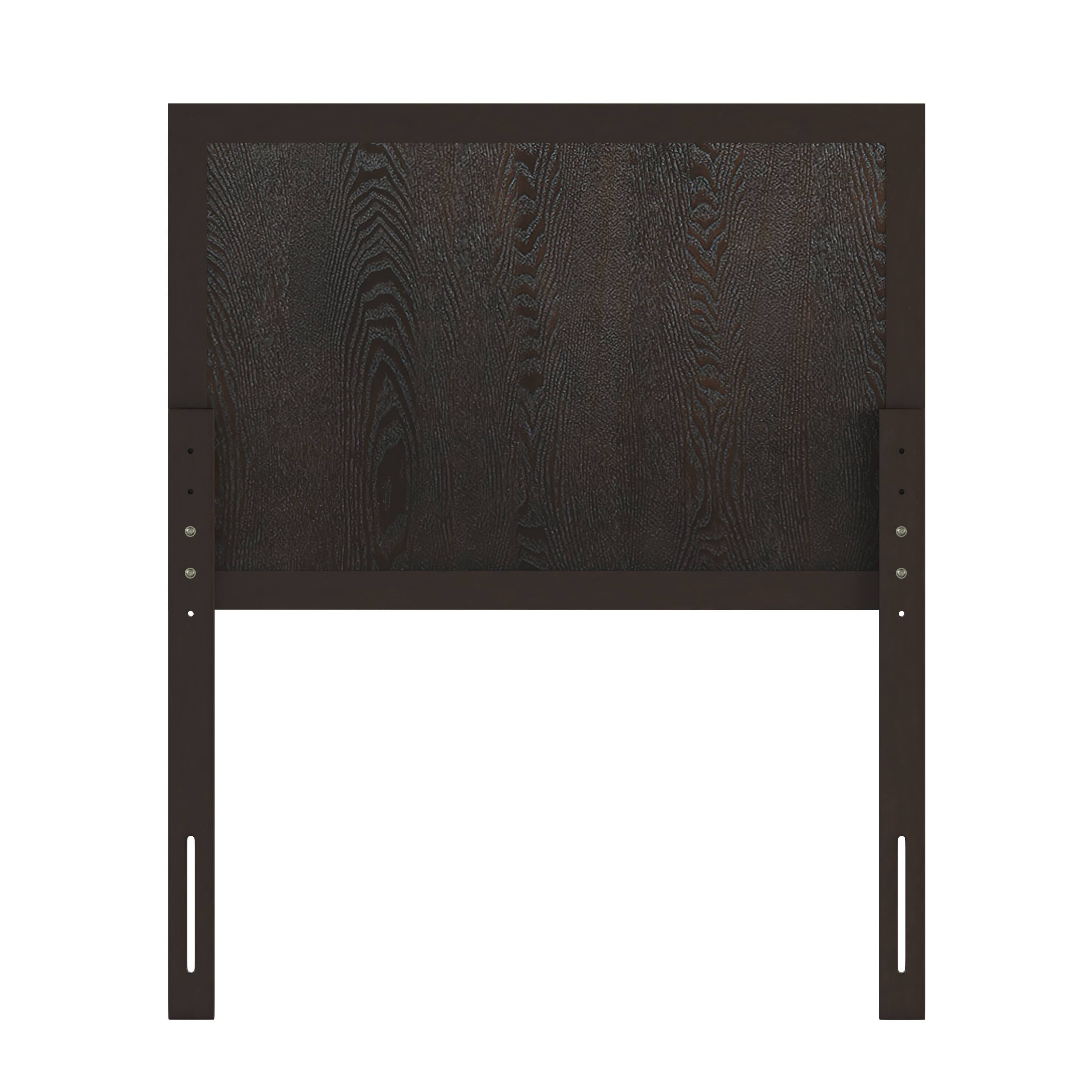 Alt View 7. Emma + Oliver - Omar Paneled Wooden Adjustable Headboard Only - Dark Brown.