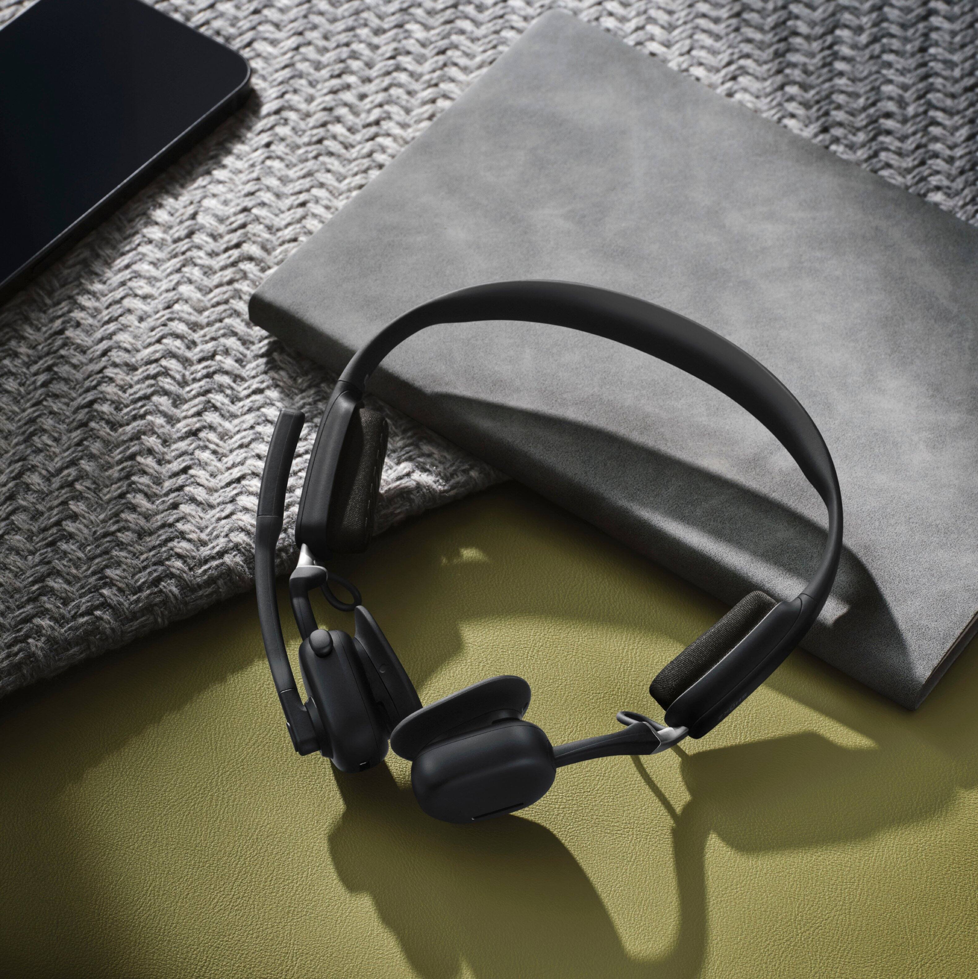 Alt View 6. Shokz - Shokz OpenMeet, Wireless Bone Conduction Headset - Black.