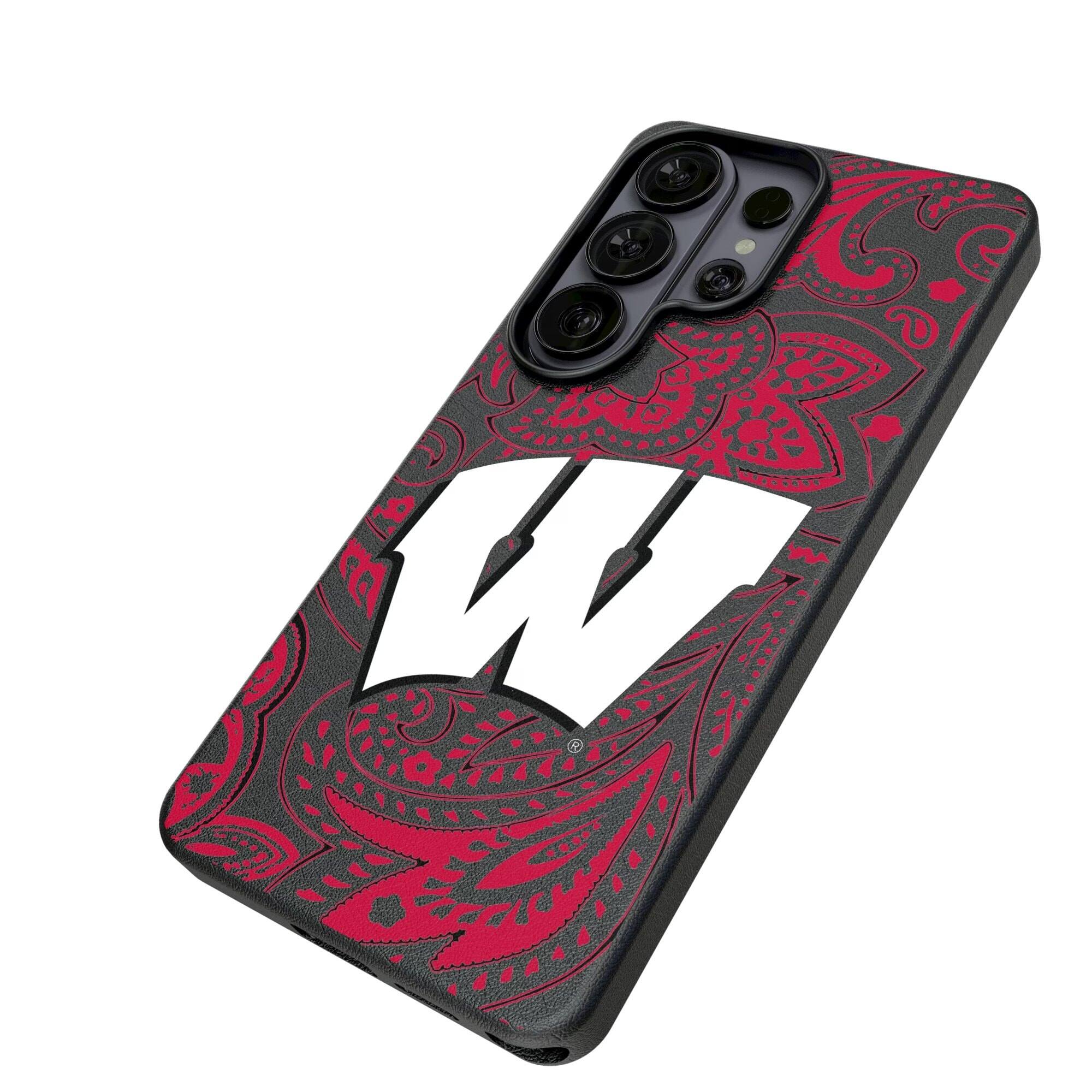 Keyscaper NCAA Wisconsin Badgers Paisley Galaxy Magnetic Bump Case S24 ...