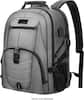The image features a backpack with a black strap and a gray color. The backpack is designed to carry a laptop, and it is advertised as a SAHARA device. However, the device is not included in the backpack and must be purchased separately.
