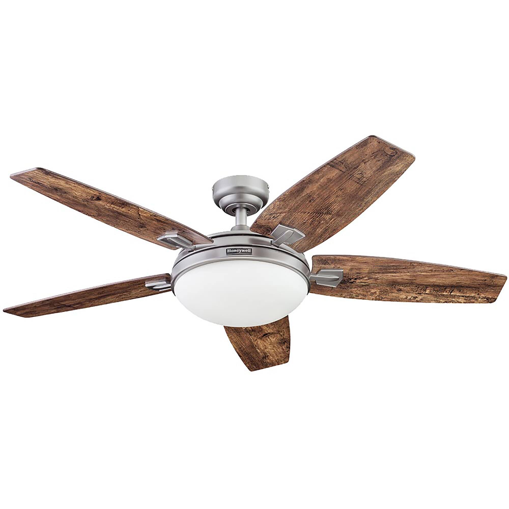 Alt View 6. Honeywell - Honeywell Carmel Ceiling Fan, Quiet Motor and Remote Control, 48", Matte Nickel - Pewter.
