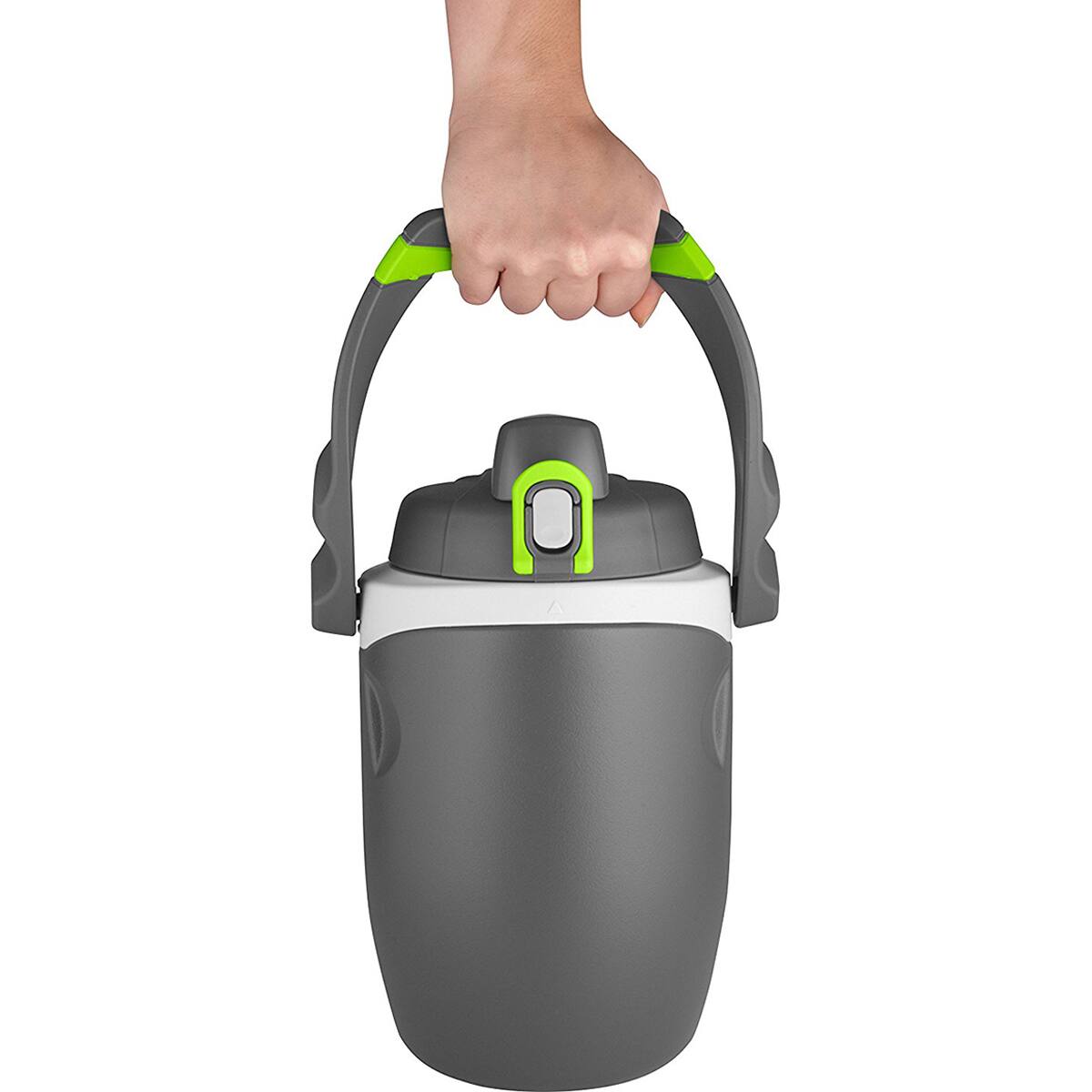 Alt View 3. Thermos - Thermos 64 oz. Foam Insulated Flip-Up Lid Water Bottle with Handle - Charcoal - Gray.