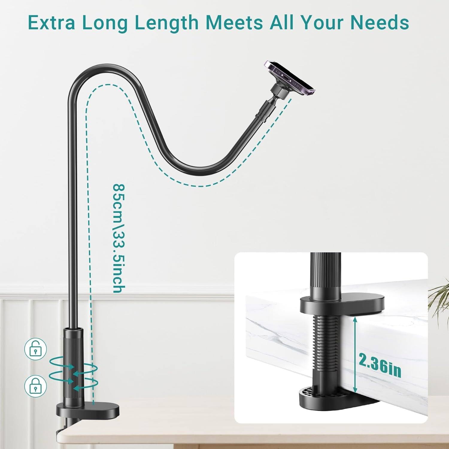 Extra Long Length Meets All Your Needs

85cm/33.5inch

2.36in