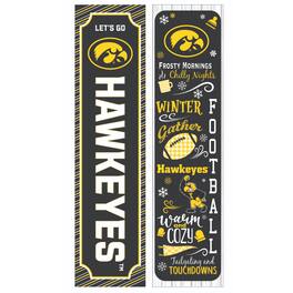 Evergreen Enterprises - Iowa Hawkeyes 47" Double Sided Winter Leaner Fan Sign - Multicolor