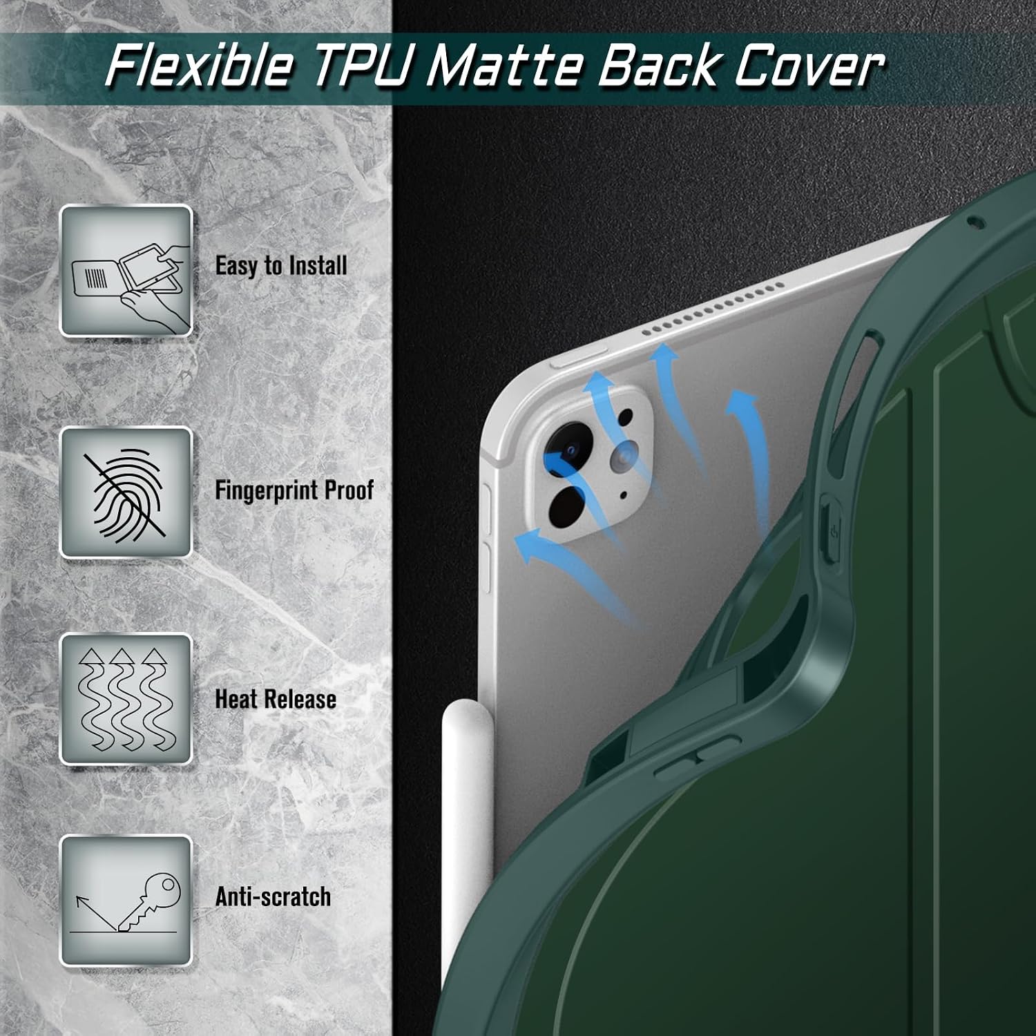 Flexible TPU Matte Back Cover

- Easy to Install
- Fingerprint Proof
- Heat Release
- Anti-scratch
