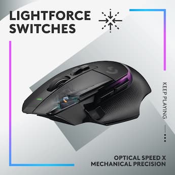Logitech G502 X PLUS LIGHTSPEED Wireless Optical Gaming Mouse with Logitech G502 X PLUS LIGHTSPEED Wireless Optical Gaming Mouse with