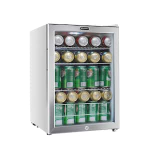 Whynter 120 Can Beverage Refrigerator White Cabinet/Stainless Whynter 120 Can Beverage Refrigerator White Cabinet/Stainless