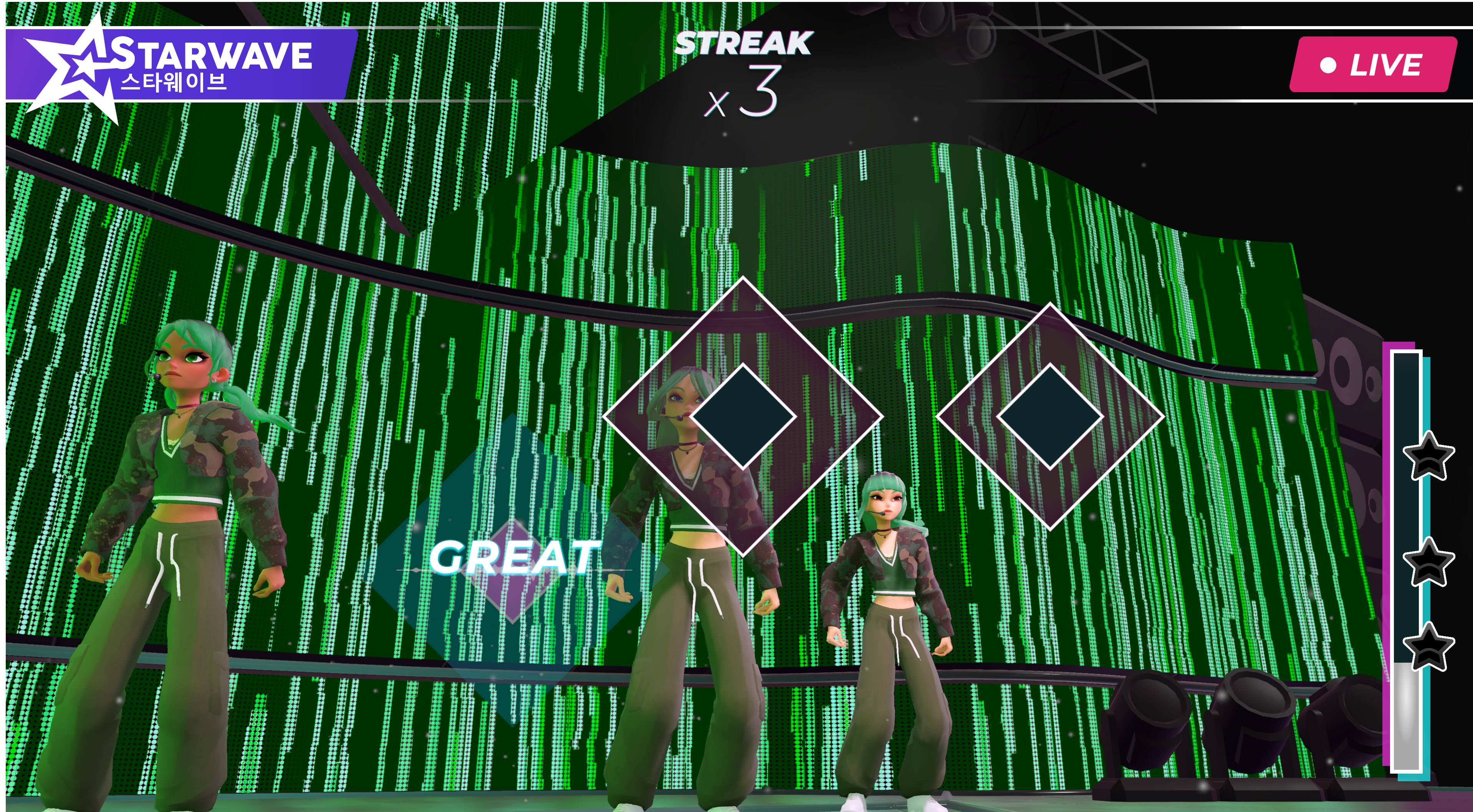 STARWAVE  
STREAK X 3  
LIVE  
GREAT