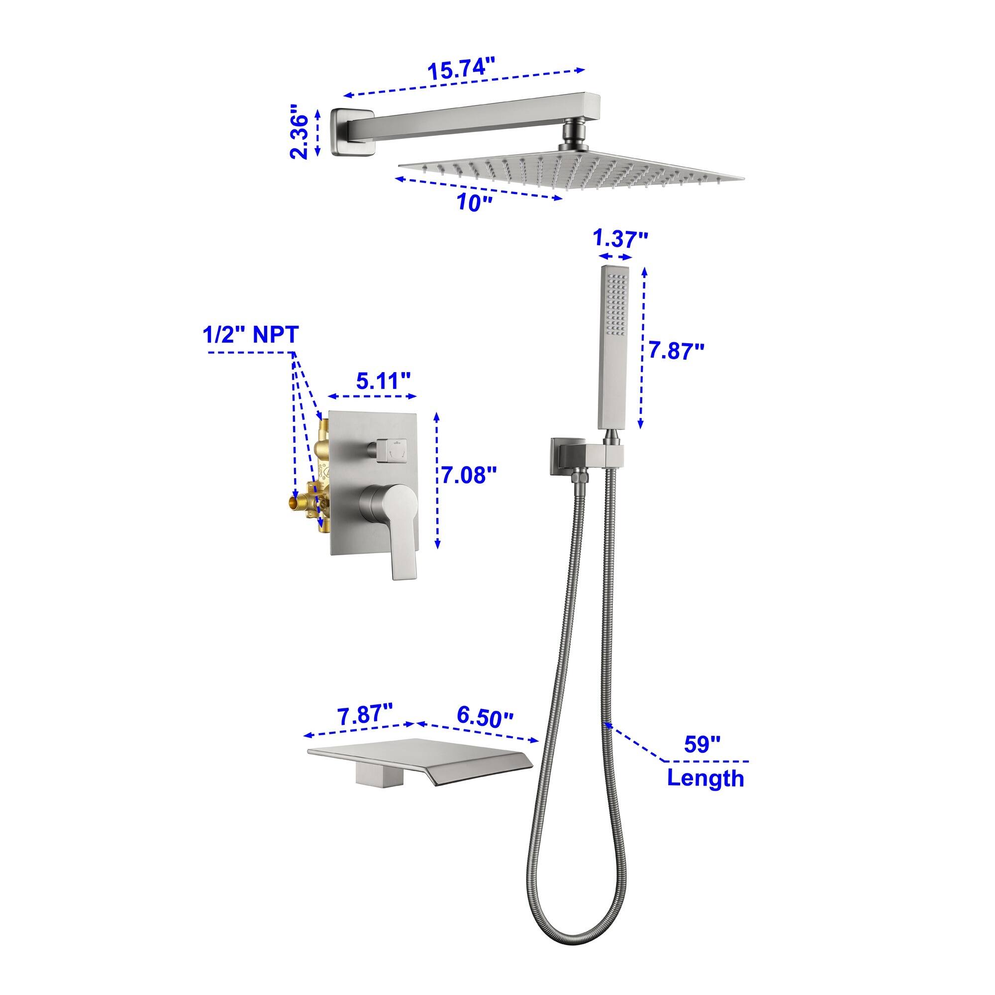 2.36"  
JJJ  
15.74"  
10"  
1.37"  
1/2" NPT  
5.11'  
7.87"  
7.08"  
7.87"  
6.50"  
59" Length