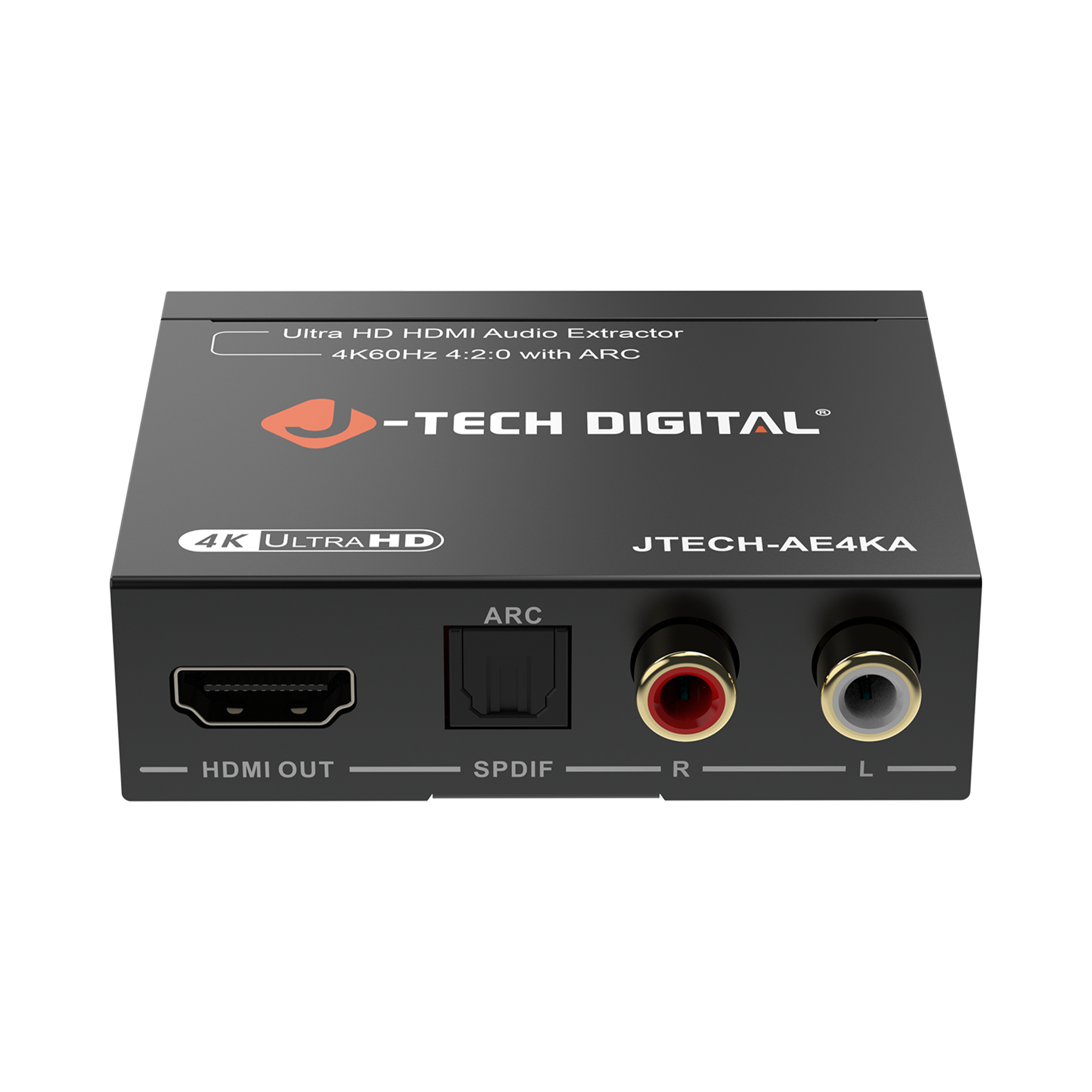 Ultra HD HDMI Audio Extractor 4K60Hz 4:2:0 with ARC -TECH DIGITAL 4K ULTRA HD JTECH-AE4KA ARC HDMI OUT SPDIF R L