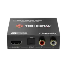 Ultra HD HDMI Audio Extractor 4K60Hz 4:2:0 with ARC -TECH DIGITAL 4K ULTRA HD JTECH-AE4KA ARC HDMI OUT SPDIF R L