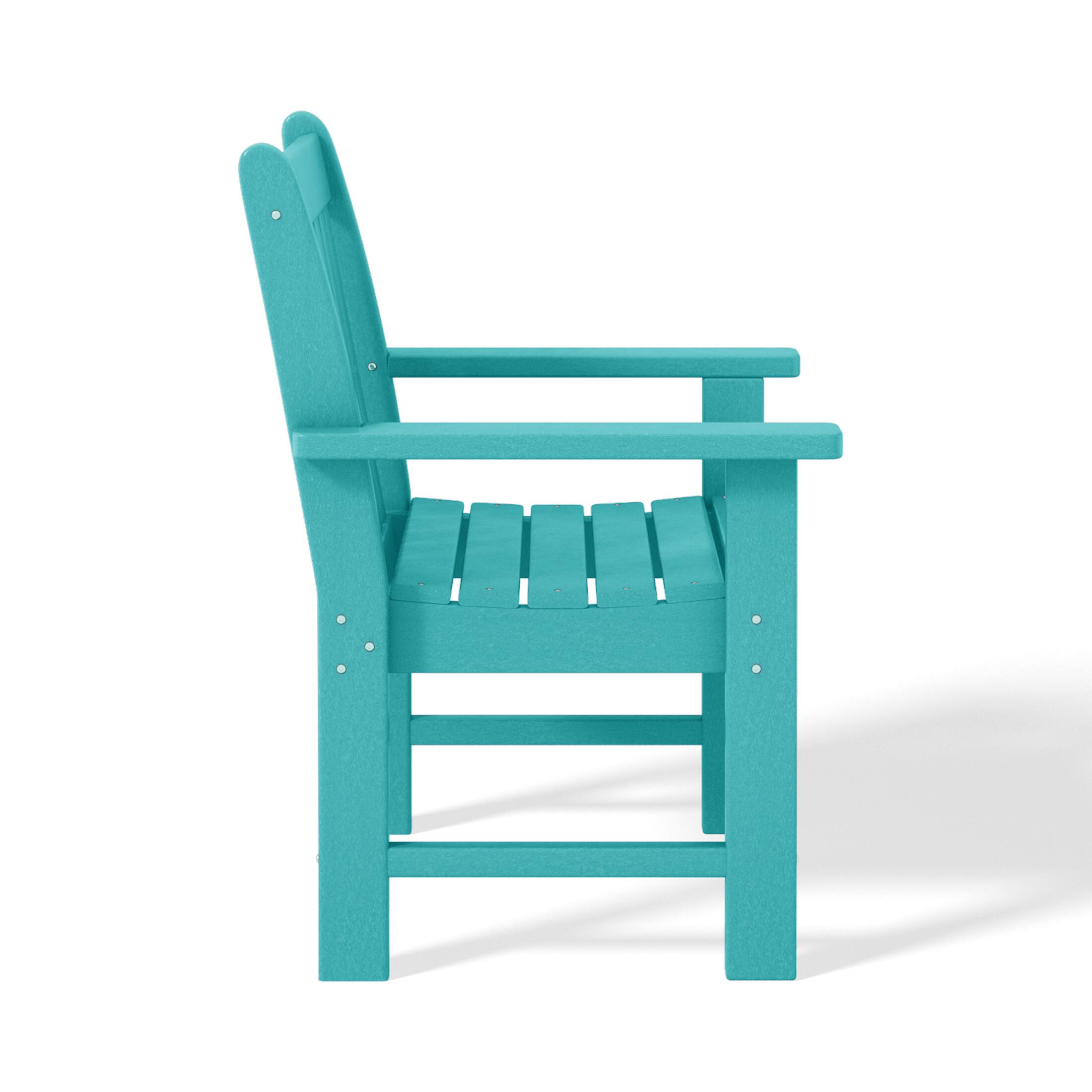 Back. WestinTrends - WestinTrends Malibu 5-Piece HDPE Outdoor Patio Chair and Round Table Dining Set - Turquoise.
