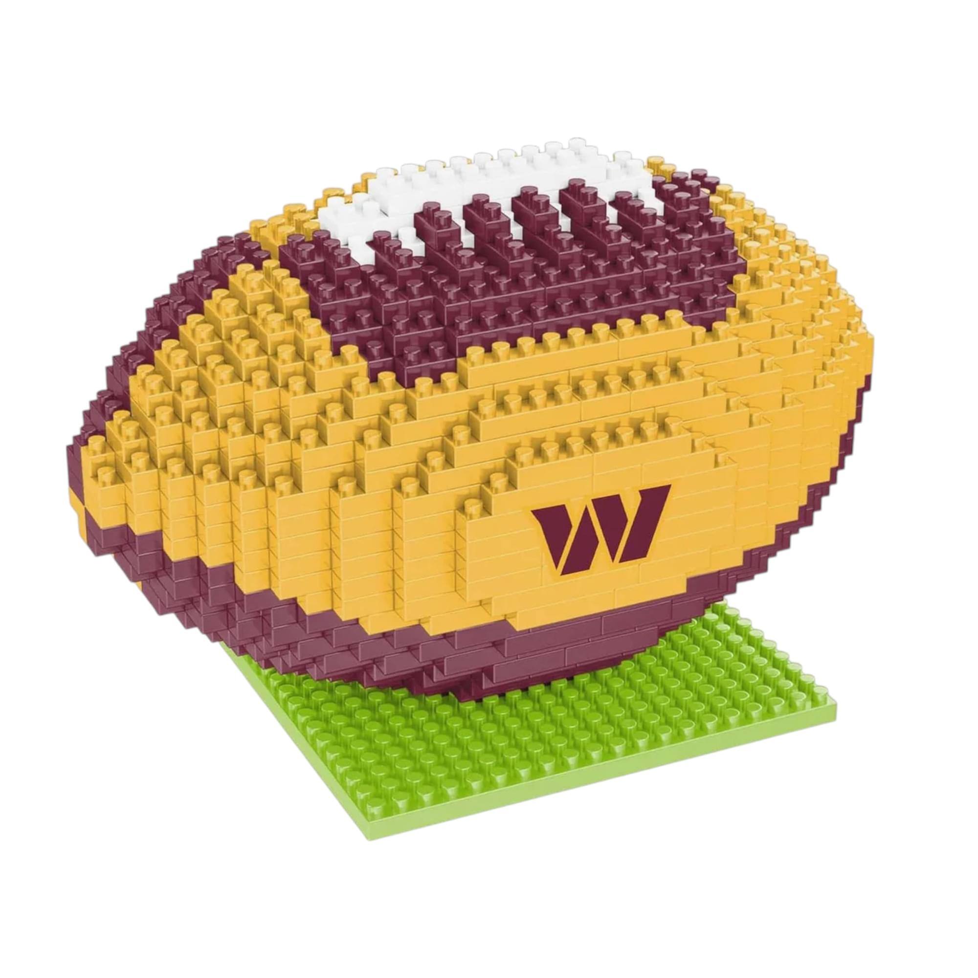 Alt View 2. Forever Collectibles - Washington Commanders NFL BRXLZ Football 728-Piece Building Block Set - Brown.