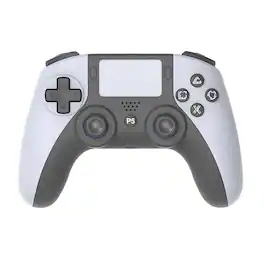 Cluzine - For PS5 Wireless Bluetooth Game Controller with Vibration & Turbo Function - White