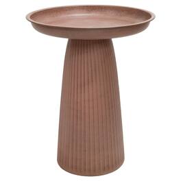 Sunnydaze - Gleeful Garden Metal Outdoor Bird Bath - Canyon Clay