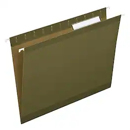 Pendaflex - Hanging File Folders, 1/3-Cut Tab, Letter Size, Standard 25/Box - Green