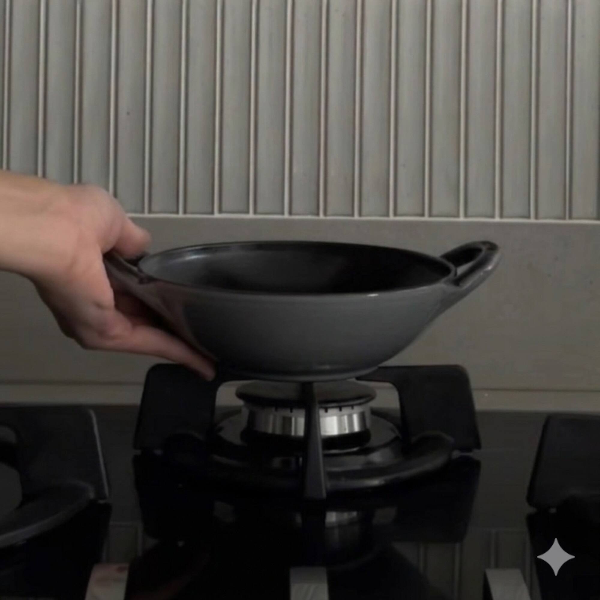 Alt View 4. Staub - Staub Cast Iron 0.5-qt Baby Wok - Graphite Grey - Graphite Grey.