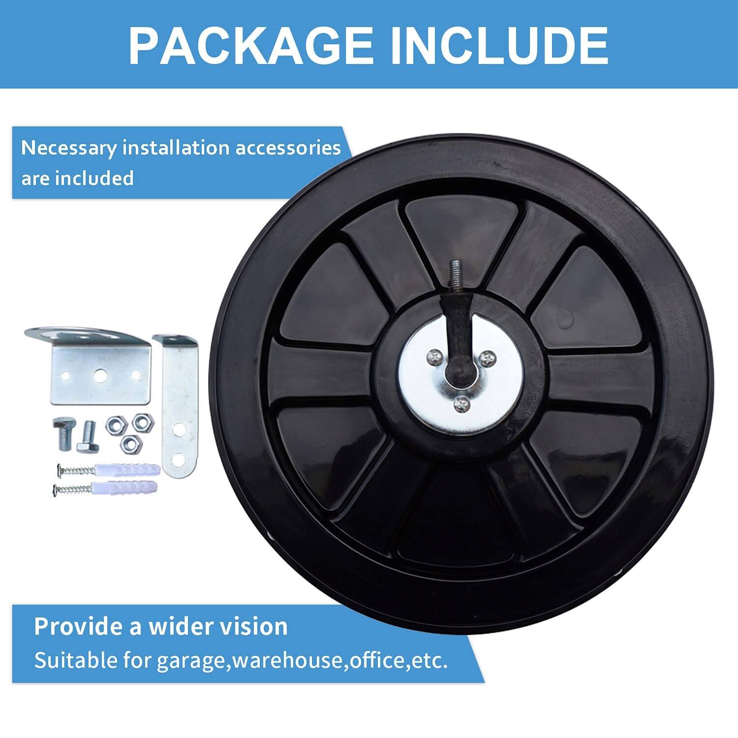 PACKAGE INCLUDE

Necessary installation accessories are included

Provide a wider vision
Suitable for garage, warehouse, office, etc.