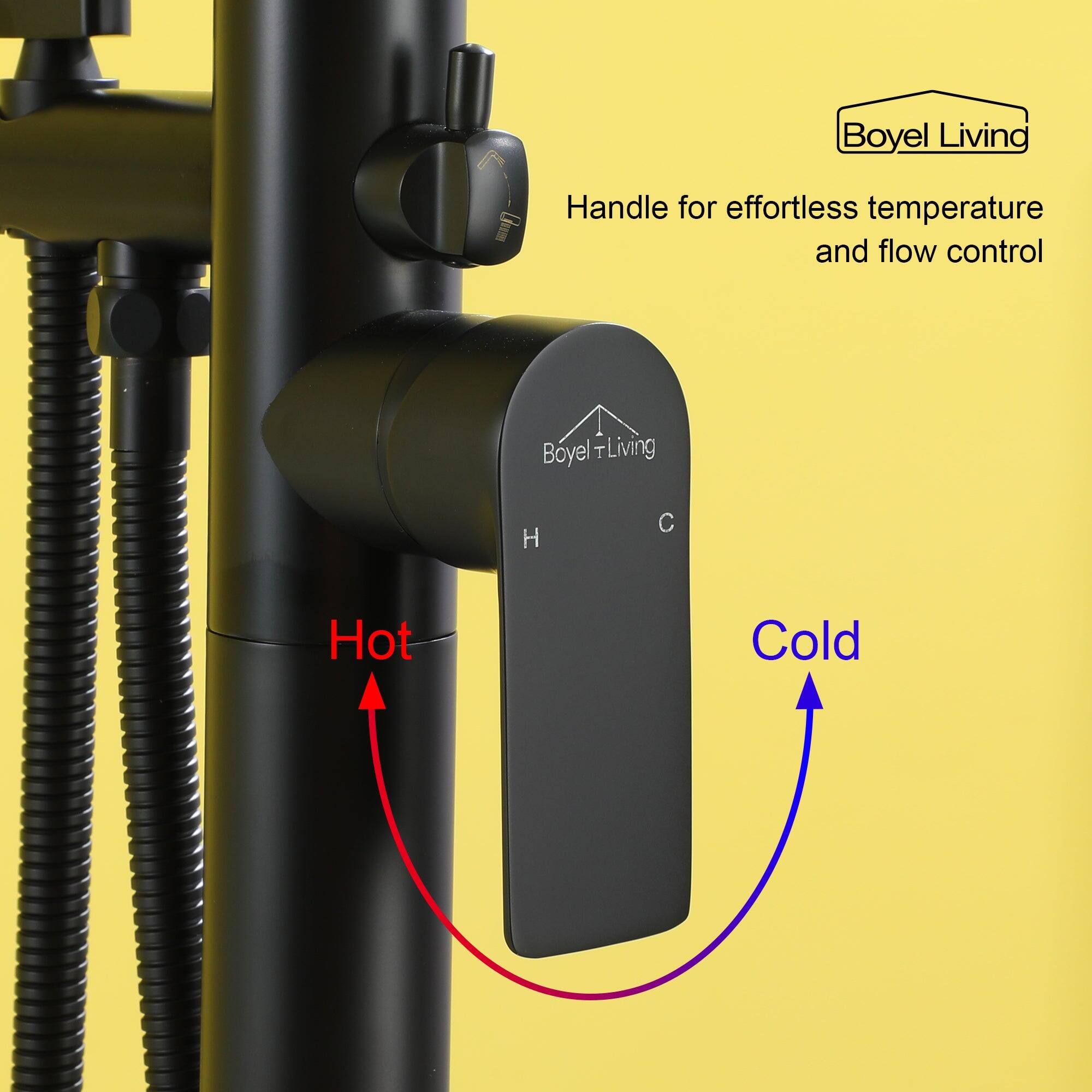 Boyel Living 1 Handle for effortless temperature and flow control
Boyel Living H C
Hot Cold