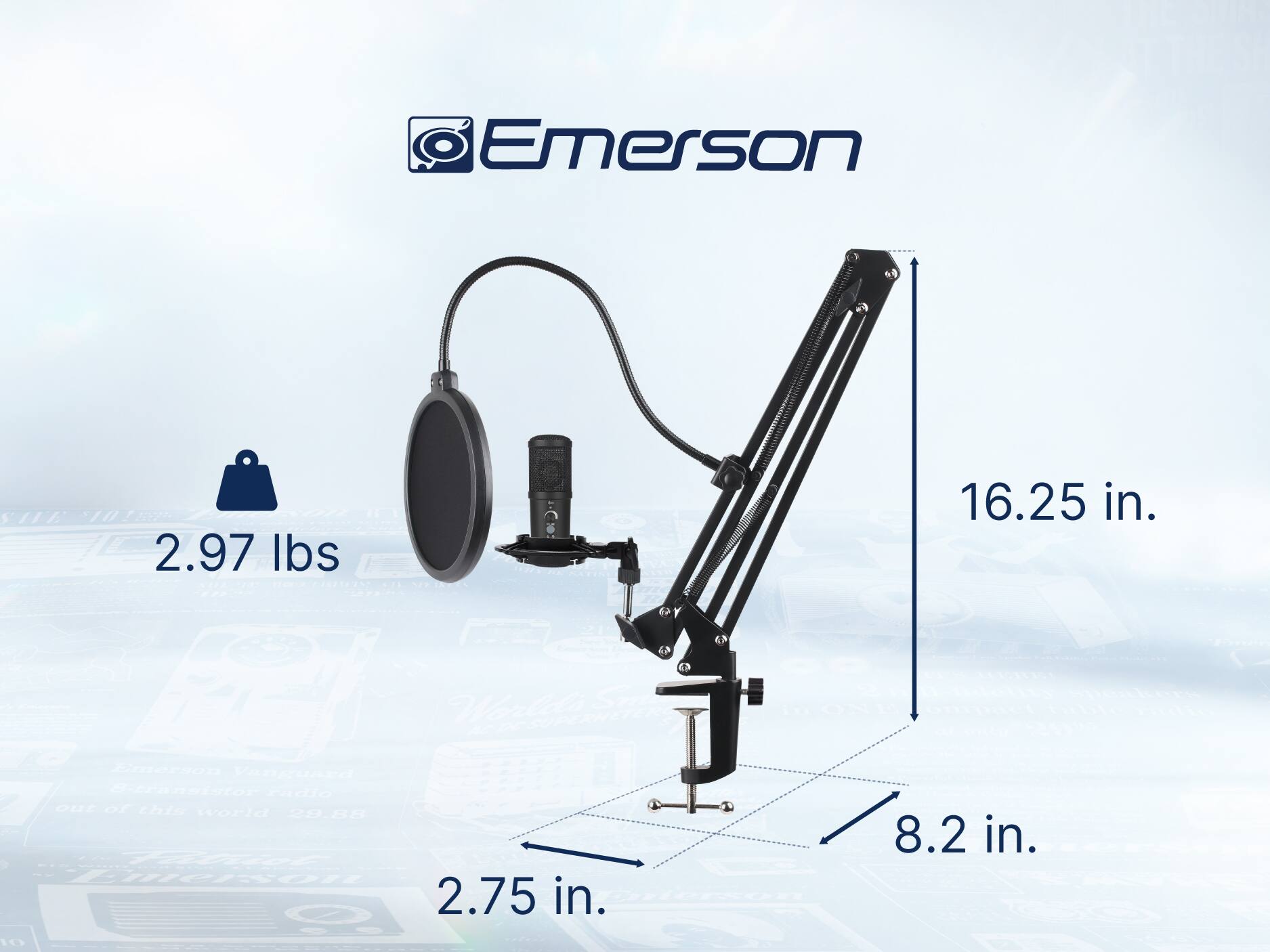 Emerson 2.97 lbs 16.25 in. 2.75 in. 8.2 in.
