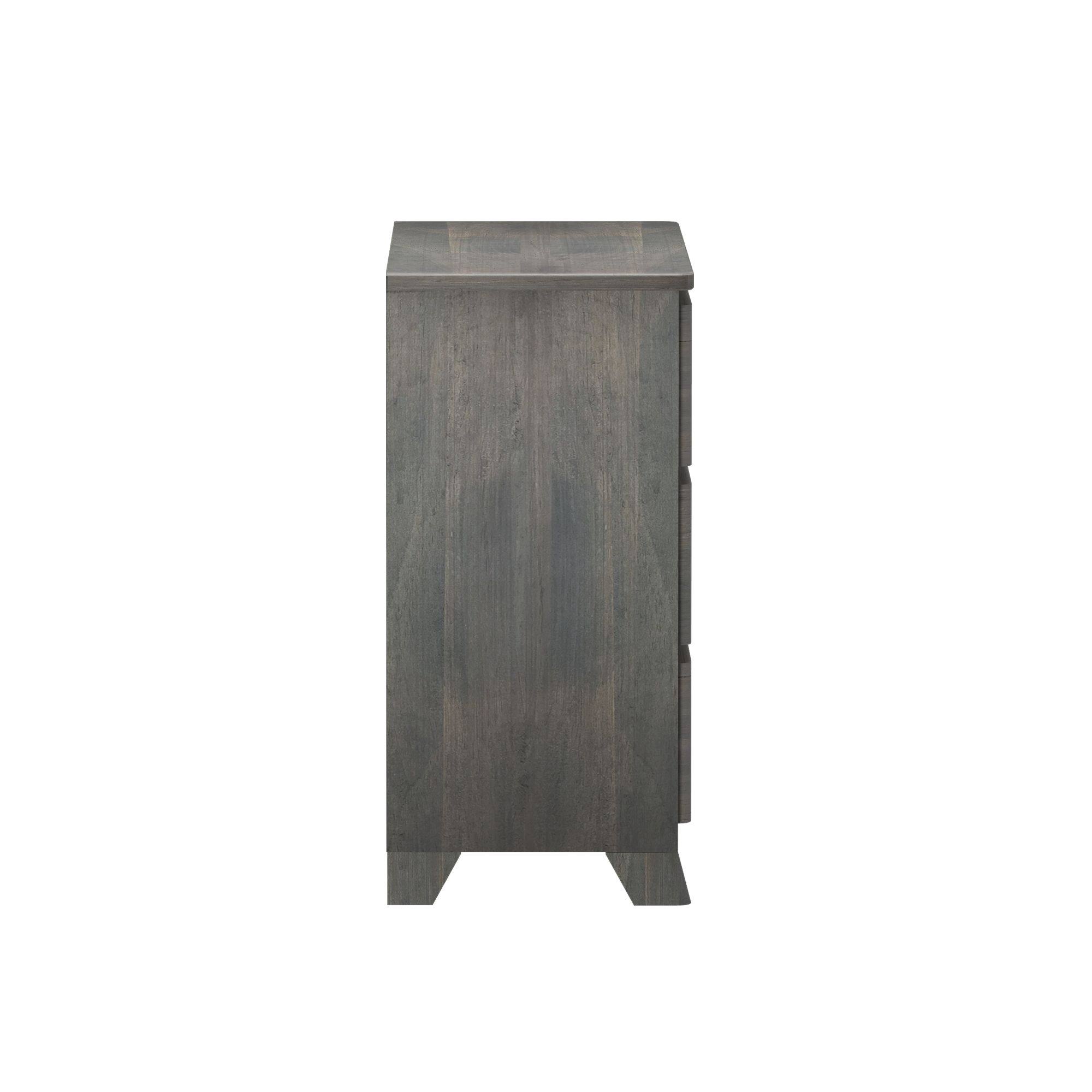 Alt View 5. Plank+Beam - Plank+Beam Modern Farmhouse 3 Drawer Dresser, Driftwood - Driftwood.
