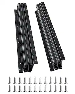 VEVOR - Undermount Drawer Slides, 24 inch, Full Extension Ball Bearing Under Stair Cabinet Rails, 260 LB Load Capacity - Black