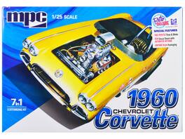 Skill 2 Model Kit 1960 Chevrolet Corvette 7-in-1 Kit 1/25 Scale Model by MPC - Multicolor