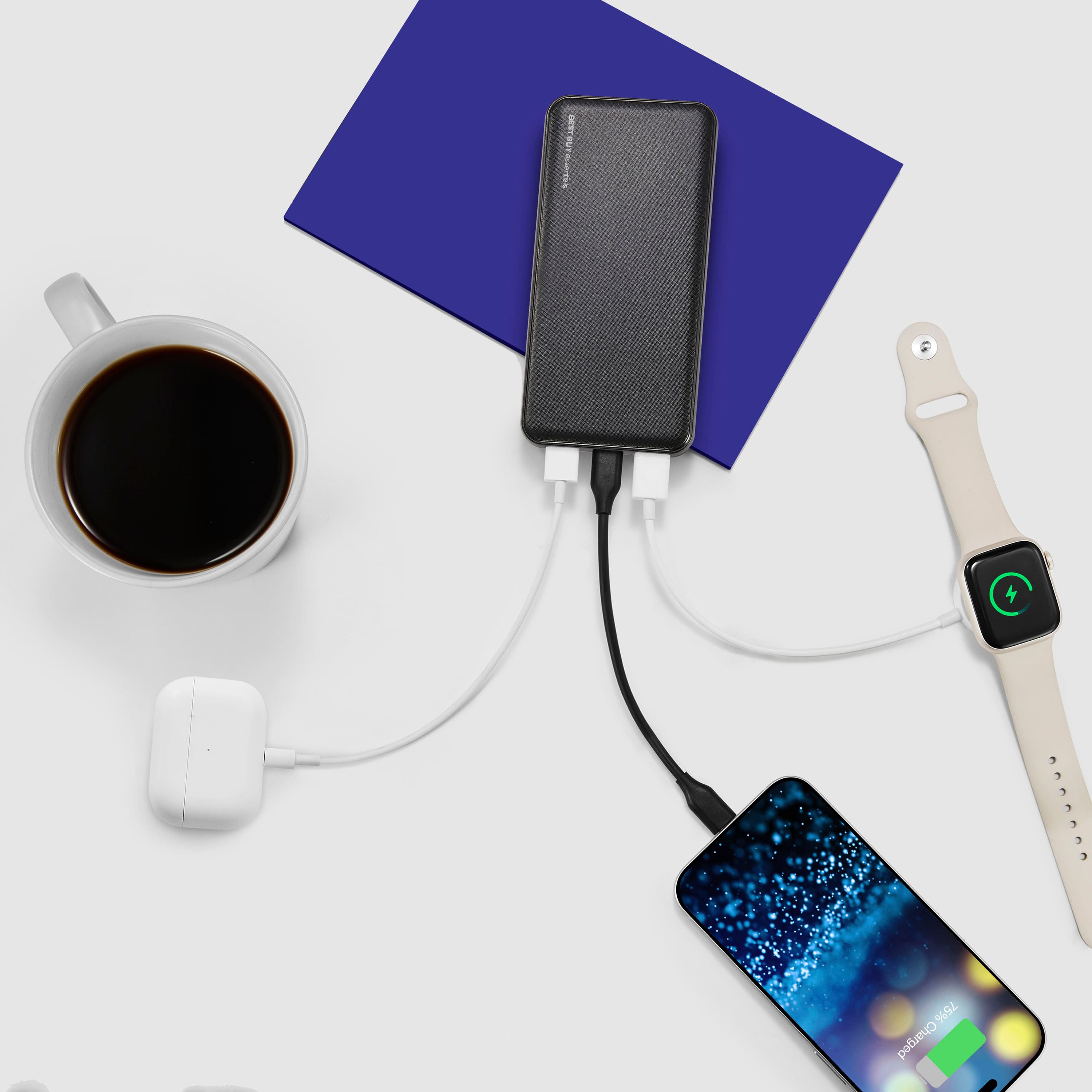 The text on the image reads "4% charged."