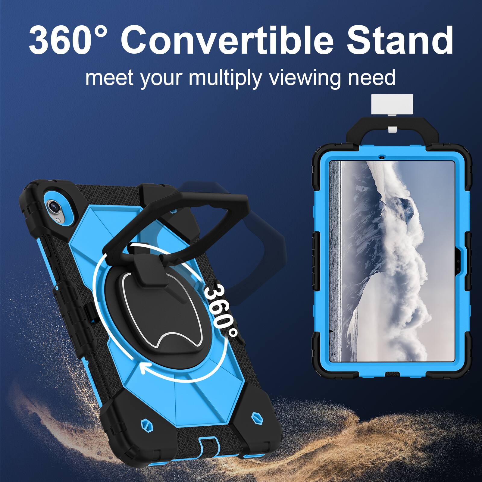 360° Convertible Stand  
meet your multiply viewing need