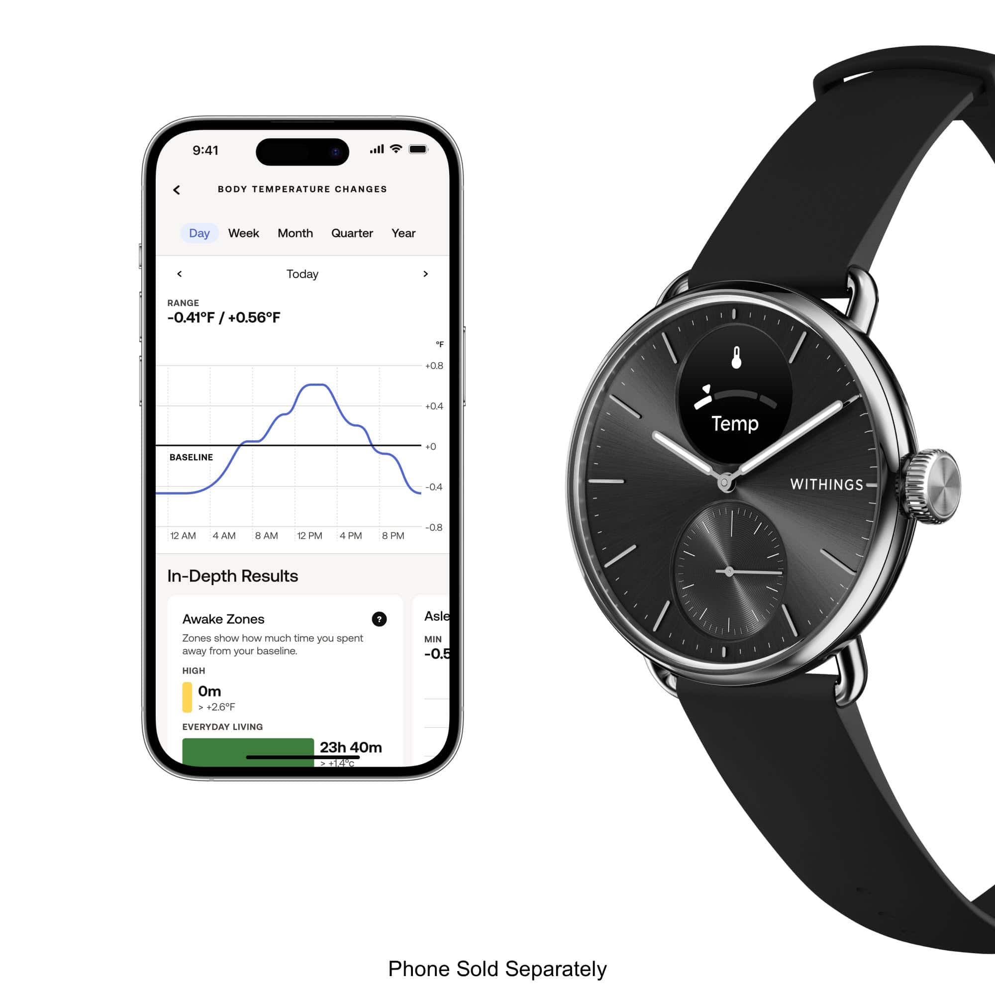 Alt View 1. Withings - ScanWatch 2 - Heart Health Hybrid Smartwatch - 38mm - Black/Silver.