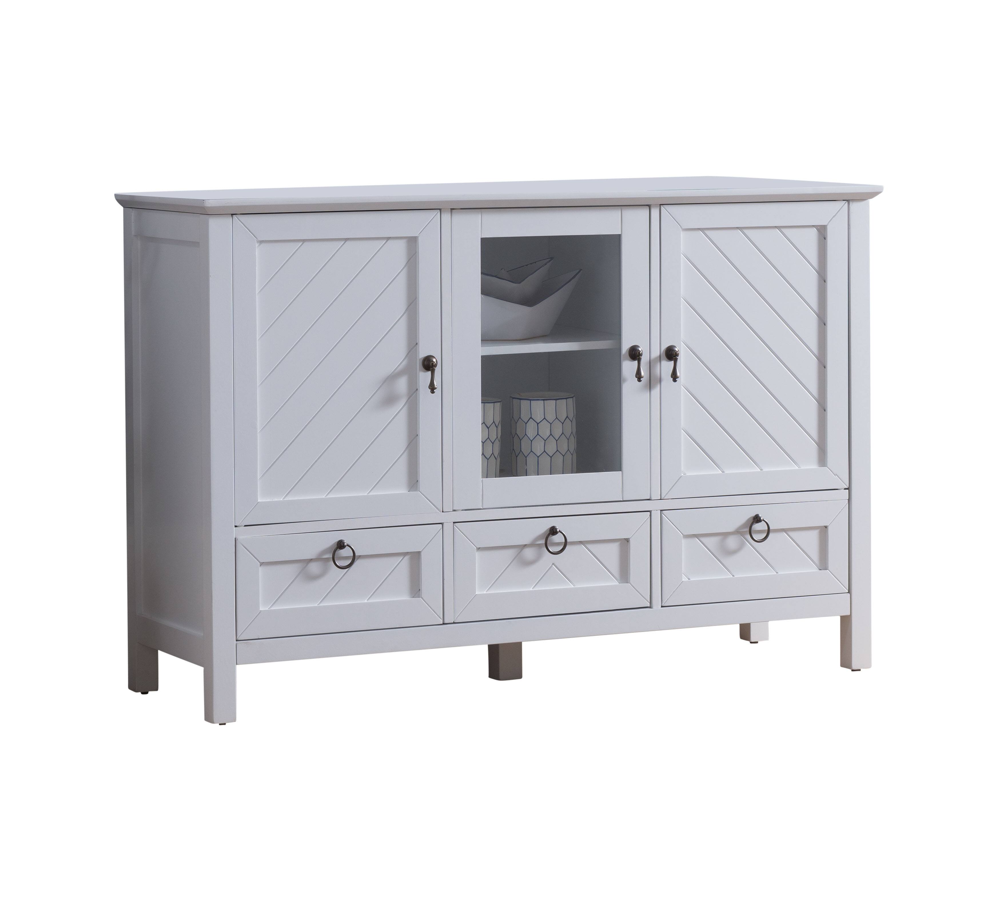 Angle. Kings Brand Furniture - Kings Brand Furniture Evans Sideboard Buffet Console Table Storage Cabinets, White - White.